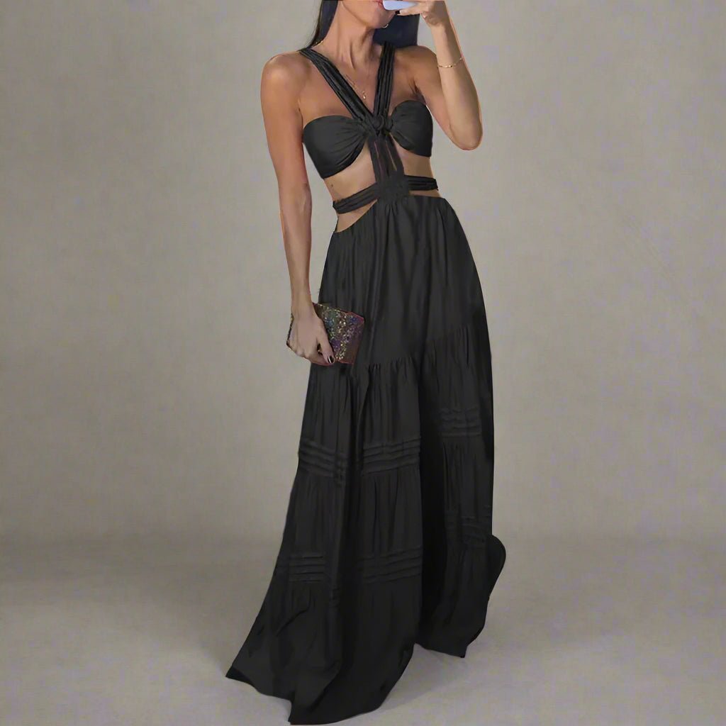 Summer Cut - Out Maxi Dress – Sexy Beach Cover - Up & Evening Look - HalleBeauty